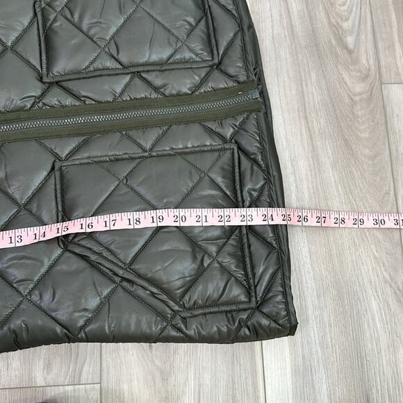 Kate Spade quilted olive green full zip vest size medium - Picture 8 of 8